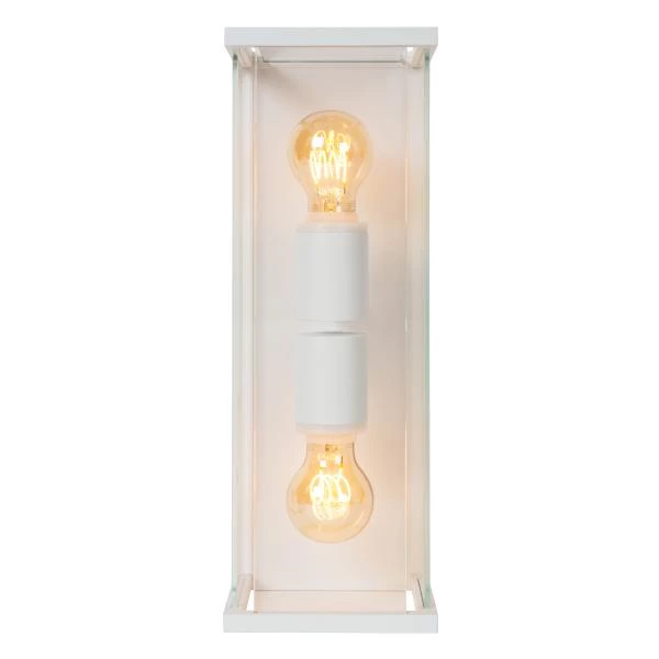 Lucide CLAIRE - Wandlamp Binnen/Buiten - 2xE27 - IP54 - Wit - detail 1
